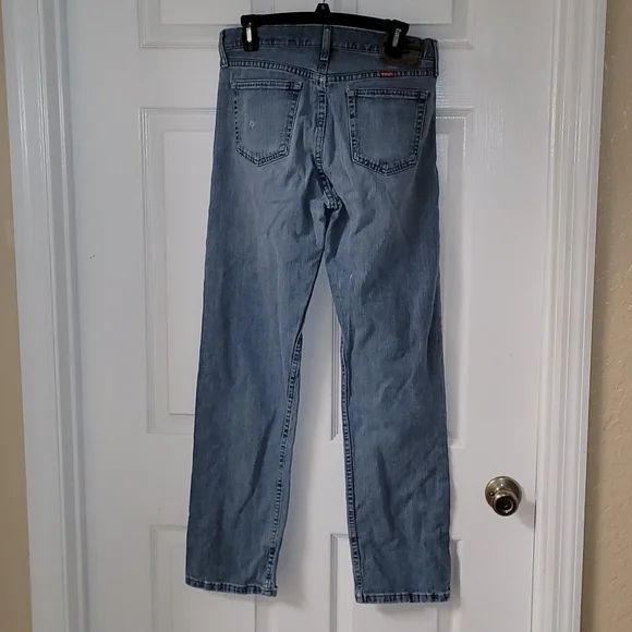 Wrangler Men's Rugged Light Denim Blue 5 Pocket Jeans Regular Fit 30 x 32 Cotton - Picture 2 of 8
